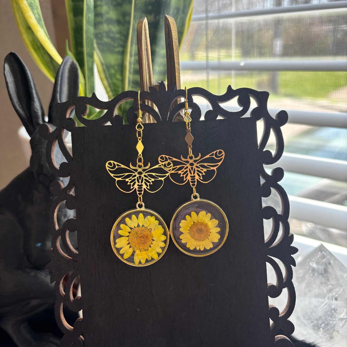 Moth Flower Earrings