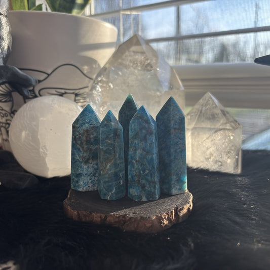 Blue Apatite Mini Towers