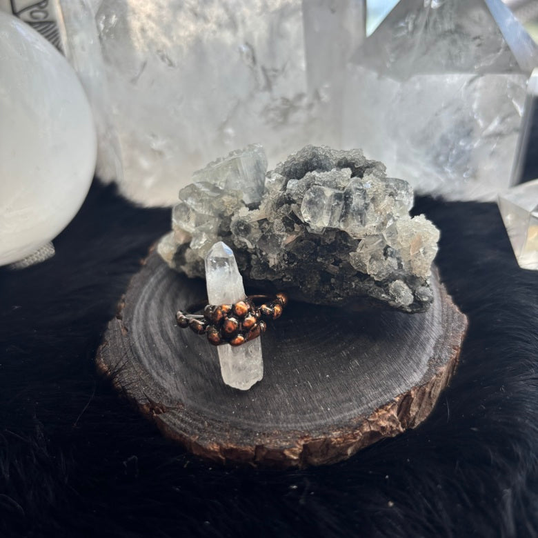 Clear Quartz Adj Ring