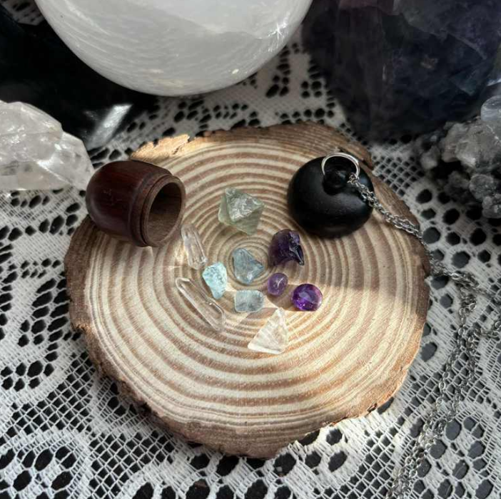 Crystal Filled Acorn Necklace