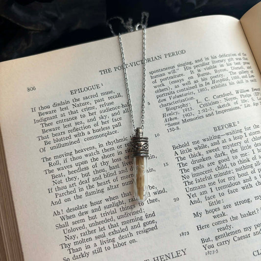Snake Shed Vial Necklace